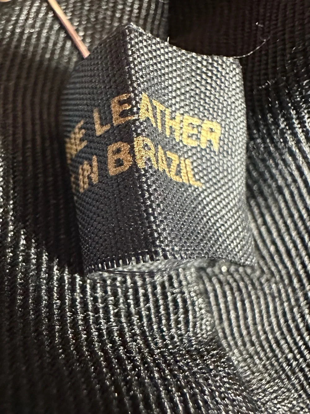 Black Leather Backpack Purse. Made in Brazil